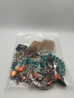 Turquoise & Orange Mixed Bead Earrings necklaces  Set - Women